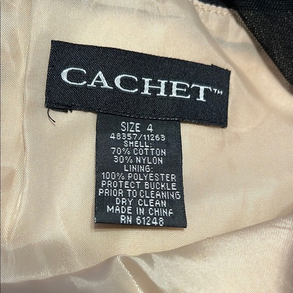 Cachet Y2K Rhinestone‎ Belted Prom Dress Lace Sheer A-line Halter Cocktail - Picture 3 of 6